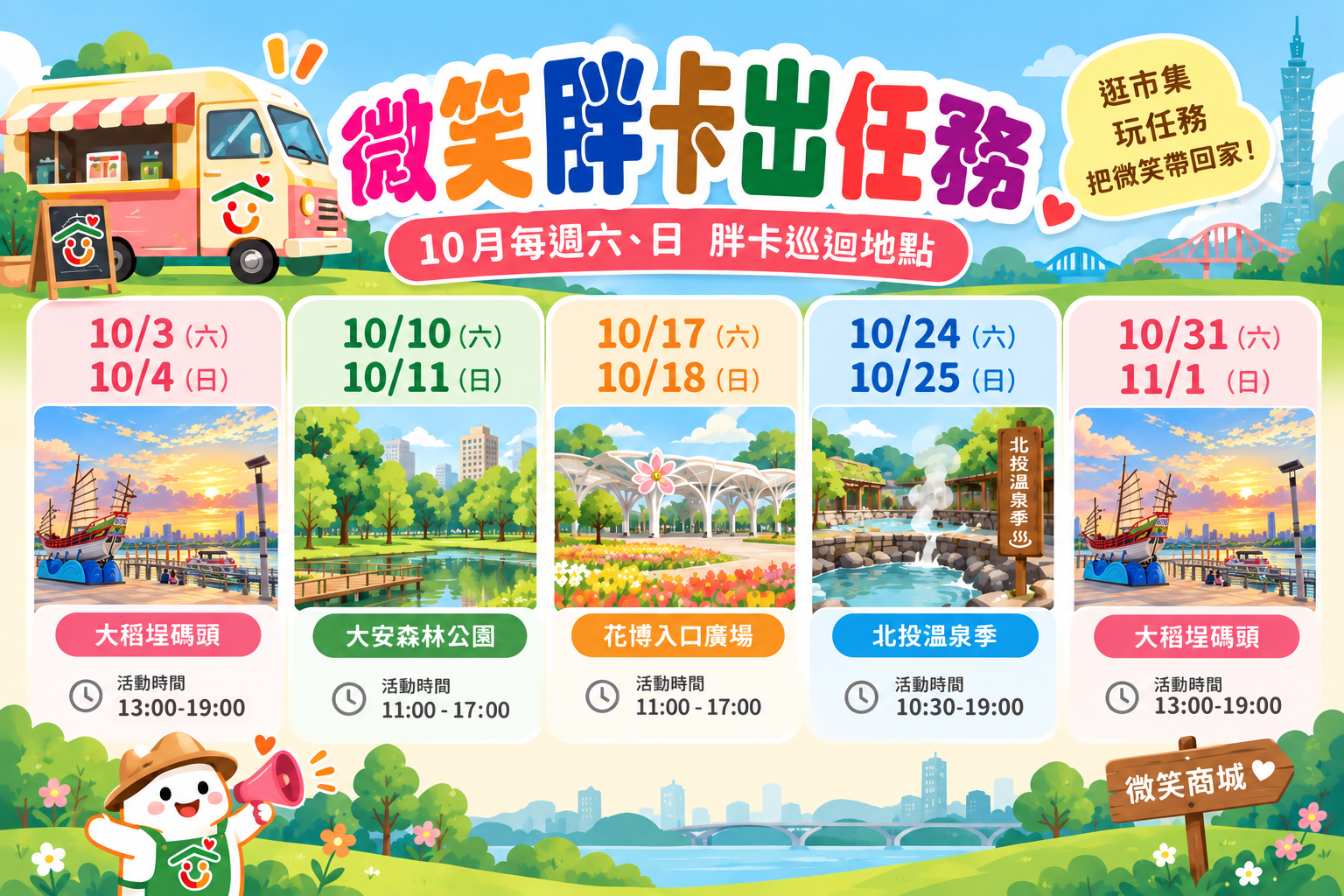 微笑胖卡場次圖