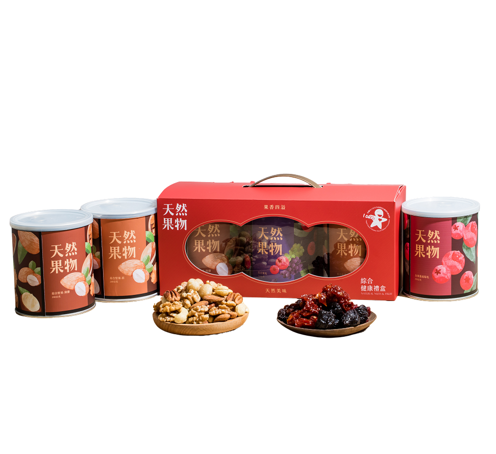 愛肯樂活工場 《愛肯》天然果物罐裝三入禮盒